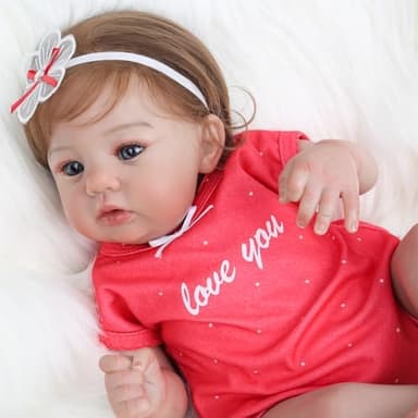 WOOROY Realistic Reborn Baby Dolls - 18 Inch Lifelike Newborn Baby Girl, Real Baby with Soft Weighted Body, Real Life Reborn Dolls Gift Set for Kids Age 3+ - Image 6