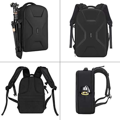 MOSISO Camera Backpack,DSLR/SLR/Mirrorless Photography Camera Bag Full Open Waterproof Hardshell Bag with Insert&Tripod Holder&Laptop Compartment Compatible with Canon/Nikon/Sony, Black - Image 5