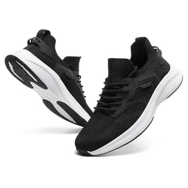 BCALLX Slip On Casual Walking Shoes Lightweight Breathable Jogger Running Shoes Comfortable Workout Gym Fashion Sneakers for Men Women (BC2025BlackWhite43) - Image 3