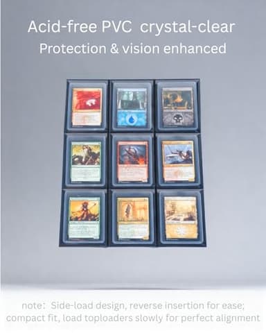 KUOOKING Toploader Binder - Holds 288+ Top Loaders for Cards, 9 Pocket Top Loader Binders with Sleeves for 3" x 4" Rigid Card Holders for Baseball, Football and other Sports Cards(Black) - Image 3