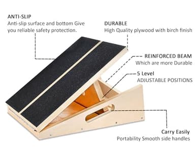 MUCITAGF Professional Slant Board, Adjustable Incline Board and Calf Stretcher, Slant Board for Calf Stretching, Calf Stretch Board - Image 5