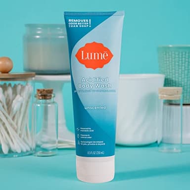 Lume Acidified Body Wash - 24 Hour Odor Control - Removes Odor Better than Soap - Moisturizing Formula - Formulated Without SLS or Parabens - OB/GYN Developed - 8.5 ounce (Unscented) - Image 8