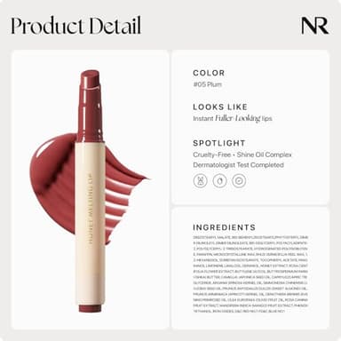 Nature Republic HONEY MELTING LIP (05 PLUM) SOFT LIP STICK, Hydrating Gloss, Moisturizing balms, Sheer tint, Shine & Glowy Finish, korean make up - Image 7