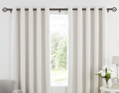 KAMANINA Bronze Curtain Rod 32 to 58 Inch(2.6-4.8ft), Adjustable Curtain Rods for Windows 28 to 48 Inch, 3/4 Inch Splicing Drapery Rods with Twisted Cage Finial - Image 9