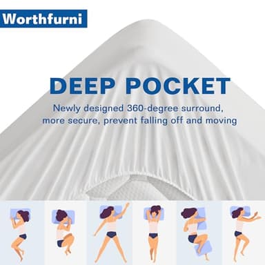 3 Inch Memory Foam Mattress Topper Full Size for Pressure Relief Bed Topper Pad with 8''-21'' Deep Pocket & Grey Removable Cover - Image 5