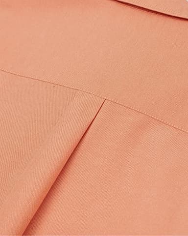 Alimens & Gentle Mens Solid Oxford Shirt Long Sleeve Dress Shirt Work Casual Button Down Shirts with Pocket Orange Yellow - Image 3