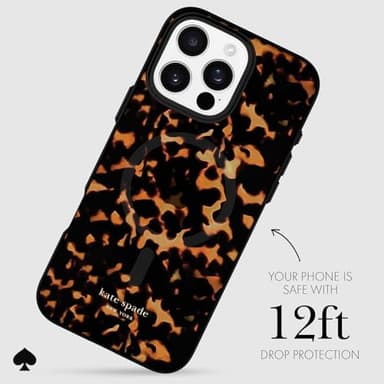 kate spade new york iPhone 16 Pro Max Case - Compatible with MagSafe - Designer Phone Case - Tortoise - Image 3