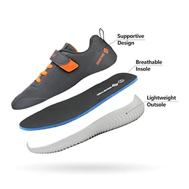 DREAM PAIRS Boys Girls Shoes Kids Tennis EZ-Ons BreezeRunners Running Athletic Walking Sneakers,Size 13 Little Kid,Grey/Orange,Contact-K - Image 7