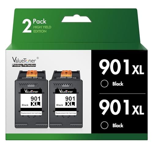 Valuetoner Remanufactured Ink Cartridge Replacement for HP 901 Ink cartridges 901XL Compatible with Officejet 4500, J4524, J4540, J4550, J4580, J4624, J4680 Printer High Yield (2 Black) - Image 1