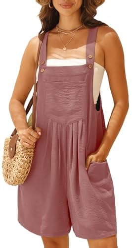 GRECERELLE Women's Casual Sleeveless Rompers For Women Loose Summer Shorts Jumpsuit with Pockets 2025 - Image 1