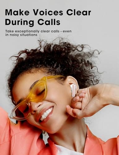 ZZU Wireless Earbuds, 2025 Ear Buds with Big Bass Stereo Sound, Lightweight Bluetooth Earbuds with 48 Hours Playtime, in-Ear Fit Earphones, IPX7, Hands-Free Calls with Al for iPhone, Android, Pad - Image 5