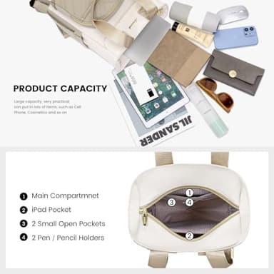 LOVEVOOK Mini Backpack Purse for Women,Waterproof Small Backpack for Women,Cute Backpack Womens Purses for Daily Work Travel,Convertible - Image 3