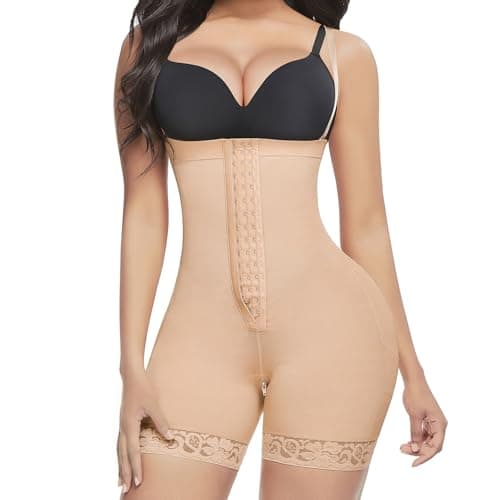 Lover-Beauty Shapewear Tummy Control Fajas Colombianas Moldeadoras Butt Lifter with Zipper Crotch Light Skin Medium - Image 1
