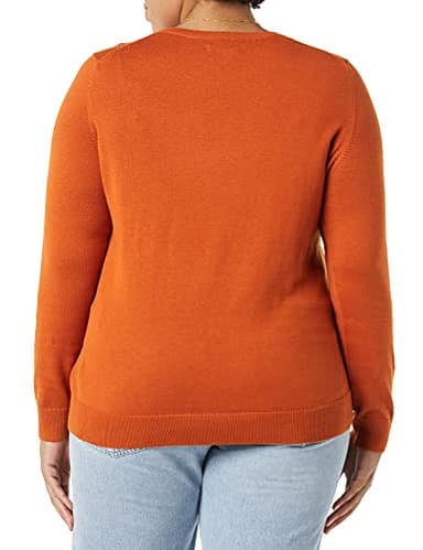 Amazon Essentials Women's Long-Sleeve Lightweight Crewneck Sweater (Available in Plus Size), Rust, XX-Large - Image 5