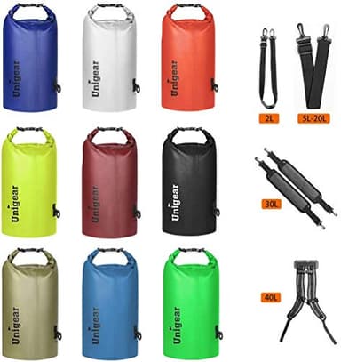 Unigear Dry Bag Waterproof, Floating and Lightweight Bags for Kayaking, Boating, Fishing, Swimming and Camping with Waterproof Phone Case (Green, 5L) - Image 6