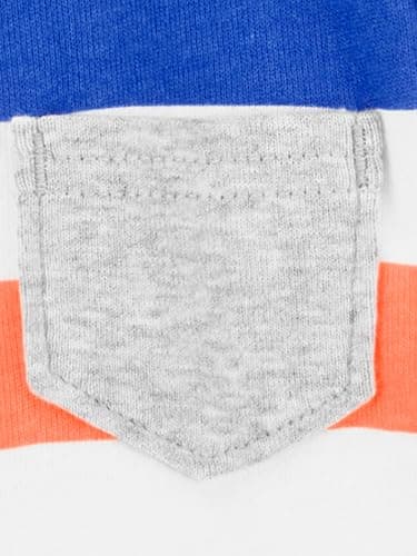 Simple Joys by Carter's Baby 3-pack Snap Up Rompers, stripe, whale, tiger, 0-3 Months - Image 3