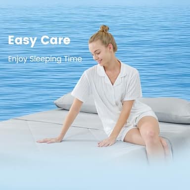Cozy Bliss Cooling Comforter King Size, Cooling Blankets for Hot Sleepers and Night Sweats, Gray Summer Comforter for King Size Bed, Breathable Soft Lightweight Silk Smooth - Image 8