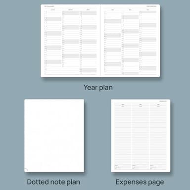 POPRUN 2025 Planner (Large Size 8.5''x 10.5'' Hardcover) - Daily Weekly and Monthly Calendar Agenda 2025 Appointment Book with Hourly Time Slots, Monthly Tabs, 100 GSM - Midnight Green - Image 5