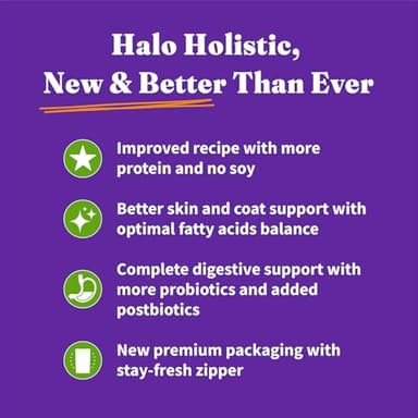 Halo Holistic Adult Dog Vegan Plant-Based Recipe with Superfoods 3.5 lb Bag - Image 9