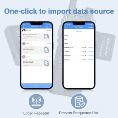 Baofeng UV-5R Ham Handheld Radio, 3800mAh Baateeries 8 Watt with TIDRADIO Wireless Programmer Long Range Two Way Radios Walkie Talkies Dual Band USB Rechargerable 3800mAh Battery Earpiece 2 Pack - Image 3