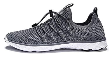 DLGJPA Men's Quick Drying Water Shoes for Beach or Water Sports Lightweight Slip On Walking Shoes Darkgray 8 - Image 4