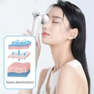2025NEW Eye Steamer, Steam Therapy Wand, Nano Eye Mist Steam Sprayer for Relief Dry Eye, Heated Eye Treatment, Portable Eye Steamer Moisturizer Soother, Mini Rechargeable Eye Mist Sprayer, White - Image 7