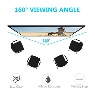 ShowMaven 100in /120in Fixed Frame Projector Screen, Diagonal 16:9, Active 3D 4K Ultra HD Projector Screen for Home Theater or Office (16:9, 120") - Image 5