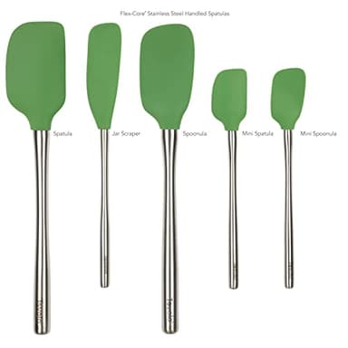 Tovolo Flex-Core Stainless Steel Handled Spatula Set of 5 for Meal Prep, Cooking, Baking, and More - Image 3