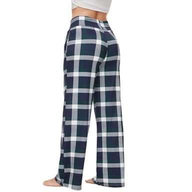 iniber Women's Comfy Pajama Pants Long Casual Drawstring Palazzo Lounge Pants Soft Wide Leg Bottoms - Image 4
