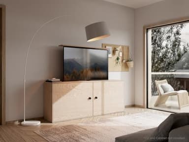 Monoprice Motorized TV Lift Stand for TVs Between 37in to 65in, Max Weight 110 Lbs, VESA Capability Up to 600x400, Includes RF Remote Control, for Flat and Curved Screens - Commercial Series - Image 4