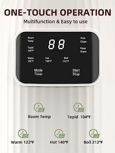 BUAIAHUG 20oz Nut Milk Maker Machine - Multi-Functional Automatic Almond with 10 Blades, Plant-Based, Oat, Soy, and Dairy Free Beverages 12 Hours Timer/Auto-clean/Room Temp/Keep Warm/Boil, White - Image 2