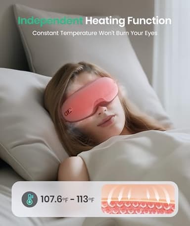 Eye Massager - Christmas Birthday Gifts for Women Men, Heated Eye Massager for Migraines, Relaxation Gifts for Women, Gifts for Mom, Reduce Eye Strain Dry Eye Migraine Relief - Image 5