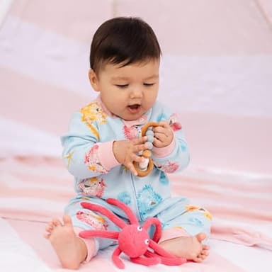 Burt's Bees Baby Baby Girls' Sleep and Play, 100% Organic Cotton, One-Piece Footless Pajamas, Puffer Fish, 0-3 Months - Image 3