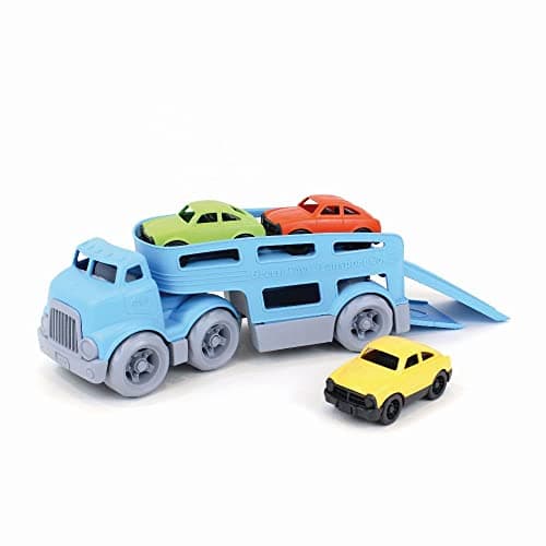 Green Toys Car Carrier, Blue - Pretend Play, Motor Skills, Kids Toy Vehicle. No BPA, phthalates, PVC. Dishwasher Safe, Recycled Plastic, Made in USA. - Image 1