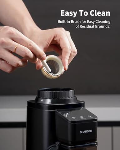 SHARDOR Professional Conical Burr Coffee Grinder, Coffee Bean Grinder with 48 Grind Settings for Espresso, Drip & French Press, Upgraded Anti-Static Technology, Precision Timer, Black - Image 6