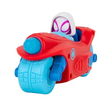 Jazwares Marvel Spidey and His Amazing Friends Spidey Team Split Racer - 8.5-Inch Three-in-One Vehicle with Web Darts, Sound Effects, and Phrases - Image 7