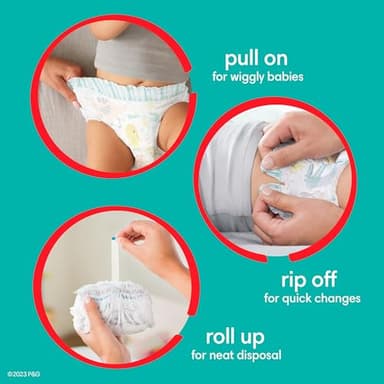 Diapers Size 5, 128 Count and Baby Wipes - Pampers Pull On Cruisers 360° Fit Baby Diapers with Stretchy Waistband, ONE MONTH SUPPLY with Sensitive Wipes, 6X Pop-Tops, 336 Count (Packaging May Vary) - Image 5