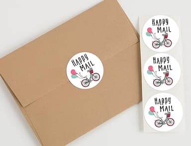 ZLKAPT 120PCS Happy Mail Stickers, Mail Stickers, Packaging Stickers, Happy Mail Labels, Packaging Labels, Happy Post, Delivery Stickers - Image 4