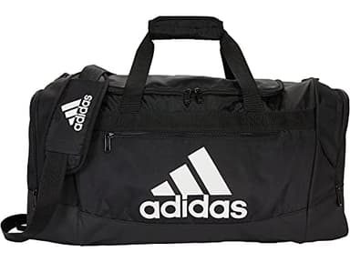 adidas Unisex Defender 4.0 Gym Duffel Bag for Men and Women, Black/White, Medium (66L) - Image 3