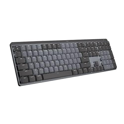 Logitech MX Mechanical Wireless Illuminated Performance Keyboard, Tactile Quiet Switches, Backlit Keys, Bluetooth, USB-C, macOS, Windows, Linux, iOS, Android, Metal, ‎Graphite - Image 1