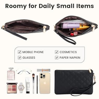 LOVEVOOK Laptop Bag for Women 15.6 inch Canvas Laptop Tote Bag, Large Capacity Work Bags with Clutch Purse, Computer Bags Office Business Briefcase, Casual Handbag for Travel College Teacher - Image 7