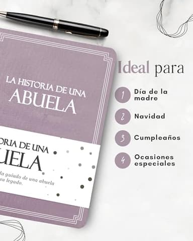 Abuela, comparte tu historia conmigo (Tapa dura): 250+ Preguntas, Libro de recuerdos y memorias, Regalo para Abuela de nietos, Día de la Madre, Cumpleaños, Aniversario y Navidad. (Edición en español) - Image 5