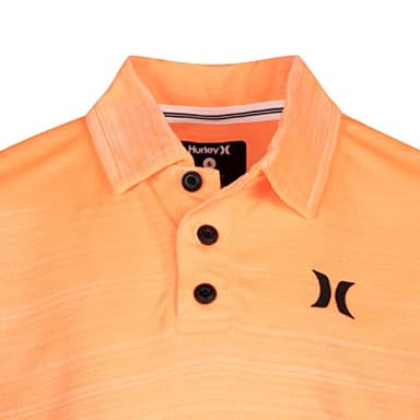 Hurley boys H20-dri Polo T Shirt, Bright Mango Heather, Large US - Image 4