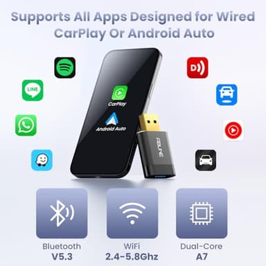 Mini Wireless CarPlay Adapter for Apple (2025 Upgraded), 2 in 1 CarPlay and Android Auto Wireless Adapter, No Latency, Compact Design, Seamless Car Connectivity, Better Navigator (Gray) - Image 7