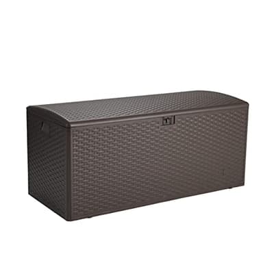 Amazon Basics Outdoor Patio Storage Box 150 Gallon Deck Box, Waterproof and Weather-resistant, Furniture Cushions Garden Tools, Brown - Image 7