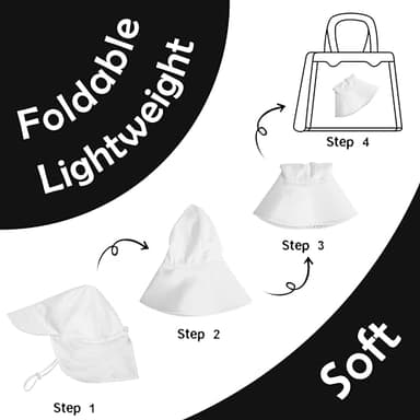 ECOSUMA 2 Pack Baby Boy Sun Hats 6-12 Months,12-24 Months Gray/White - Image 4