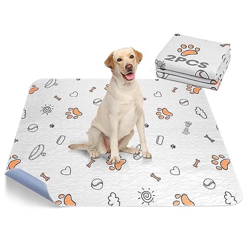 Washable Pee Pads for Dogs, 2 Pack Large 48"x48" Super Absorbent Reusable Pads for Dog Training Pads, 100% Waterproof Non-Slip Pee Pads Whelping Pads Dog Playpen Pads Crate Mat Bed Pads Dog Products - Image 1