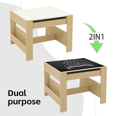 TaoHFE Toddler Table and Chair Set (2 Chairs Included), Toddler Activity Table, 3-Piece Kids Furniture Set for Children Room & Nursery School - Image 5