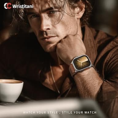 Wristitani Leather Bands Compatible With Apple Watch Band Ultra 3/2/1, 49mm 46mm 45mm 44mm 42mm For Men, Top Genuine Leather Replacement Vintage Strap for iWatch SE3/2/1 Series 11 10 9 8 7 6 5 4 3 - Image 7