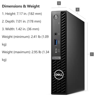 Dell OptiPlex 7020 MFF Mini Desktop, 7000 Micro Business Computer, 14th Gen Intel 14-Core i5-14500T (Beat i7-13700T), 16GB DDR5 RAM, 512GB PCIe SSD, WiFi 6E, 2 DisplayPorts + HDMI, Windows 11 Pro - Image 7